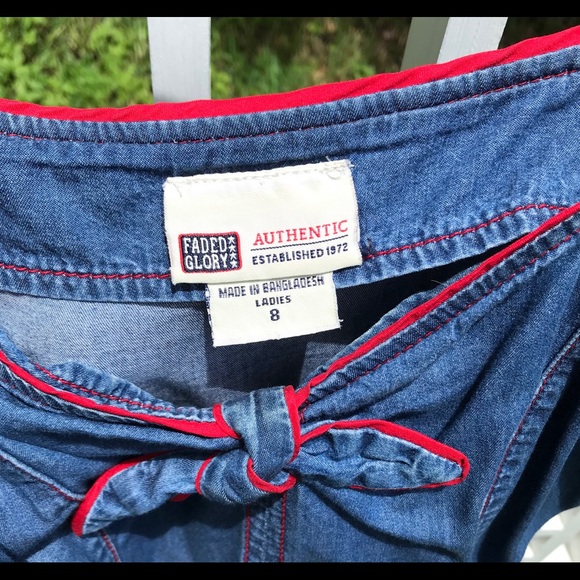 Vintage Denim Summer Dress | Mini Dress | M - Picture 4 of 6